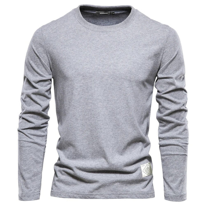 Men’s Long Sleeve Cotton Tee | Everyday Base Layer for Casual Outfits