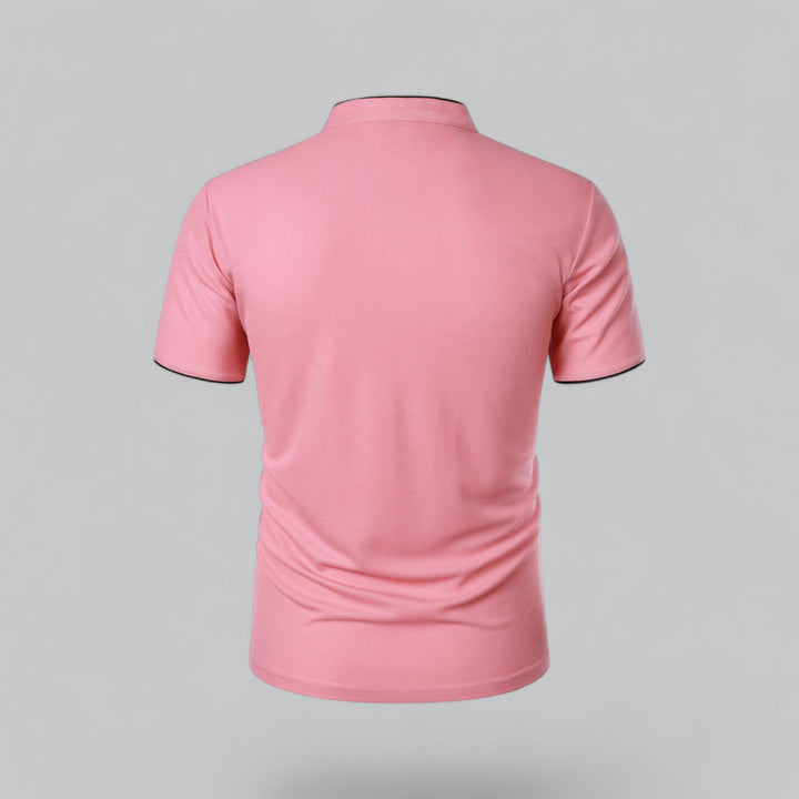Short-Sleeve Henley Polo | Slim Fit Stretch Cotton | Casual Summer Essential