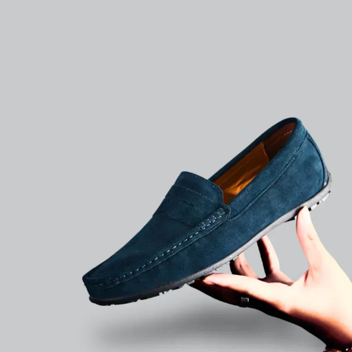 Men’s Classic Suede Loafers | Slip-On Driving Shoes | Lightweight Comfort Sole