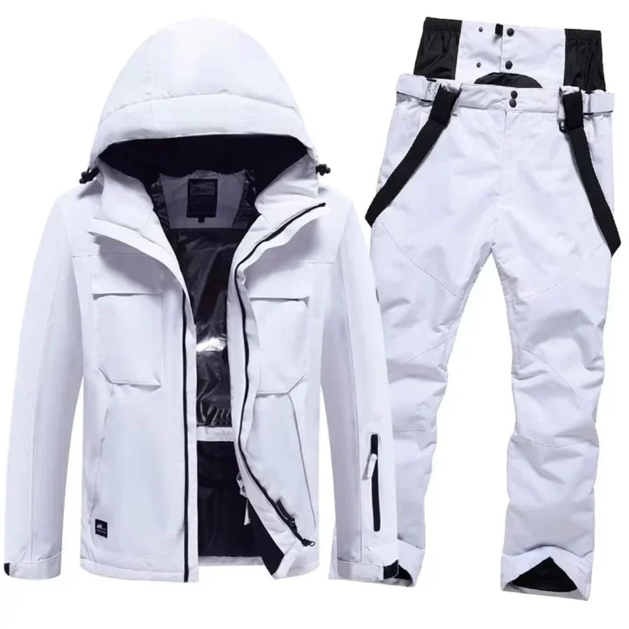 Men's Waterproof Ski Jacket & Pants Set | Insulated Snow Gear | Windproof Winter Outerwear