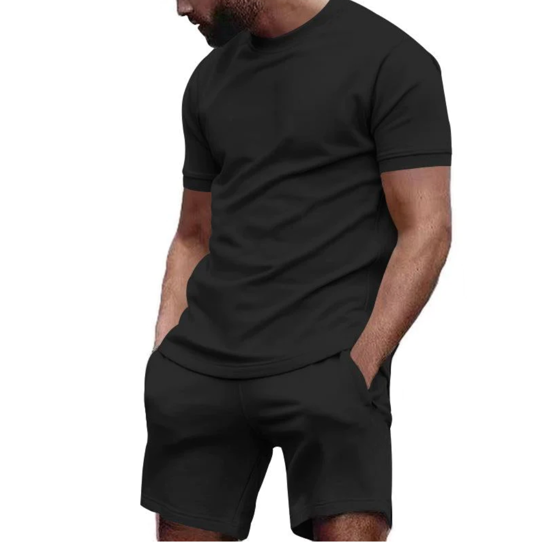 Men's Cotton Lounge Set | Matching T-Shirt & Shorts for Summer Comfort