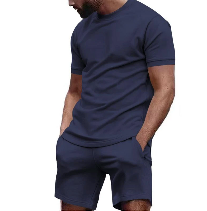 Men's Cotton Lounge Set | Matching T-Shirt & Shorts for Summer Comfort