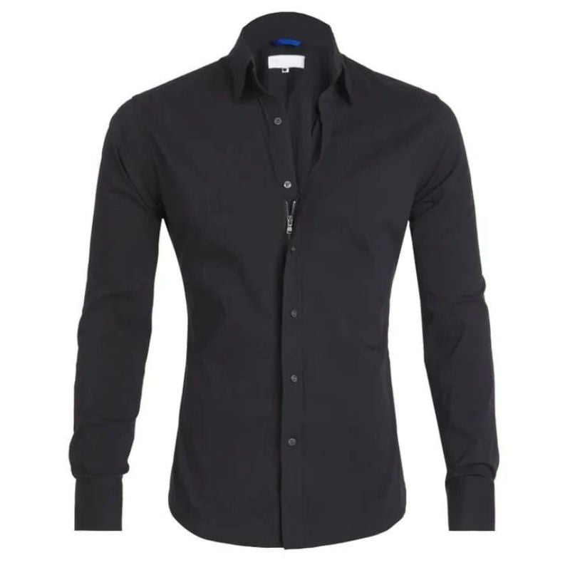 Men’s Stretch Cotton Dress Shirt | Classic Fit Button-Down | Everyday Office Shirt