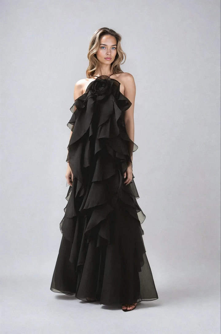 Autumn – Layered Tie-Strap Maxi Dress