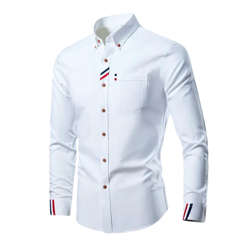 Men’s Slim-Fit Dress Shirt | Cotton Long-Sleeve Button-Up