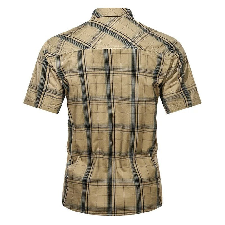 Men’s Flannel Shirt | Brushed Cotton Button-Up | Plaid Workwear Layer