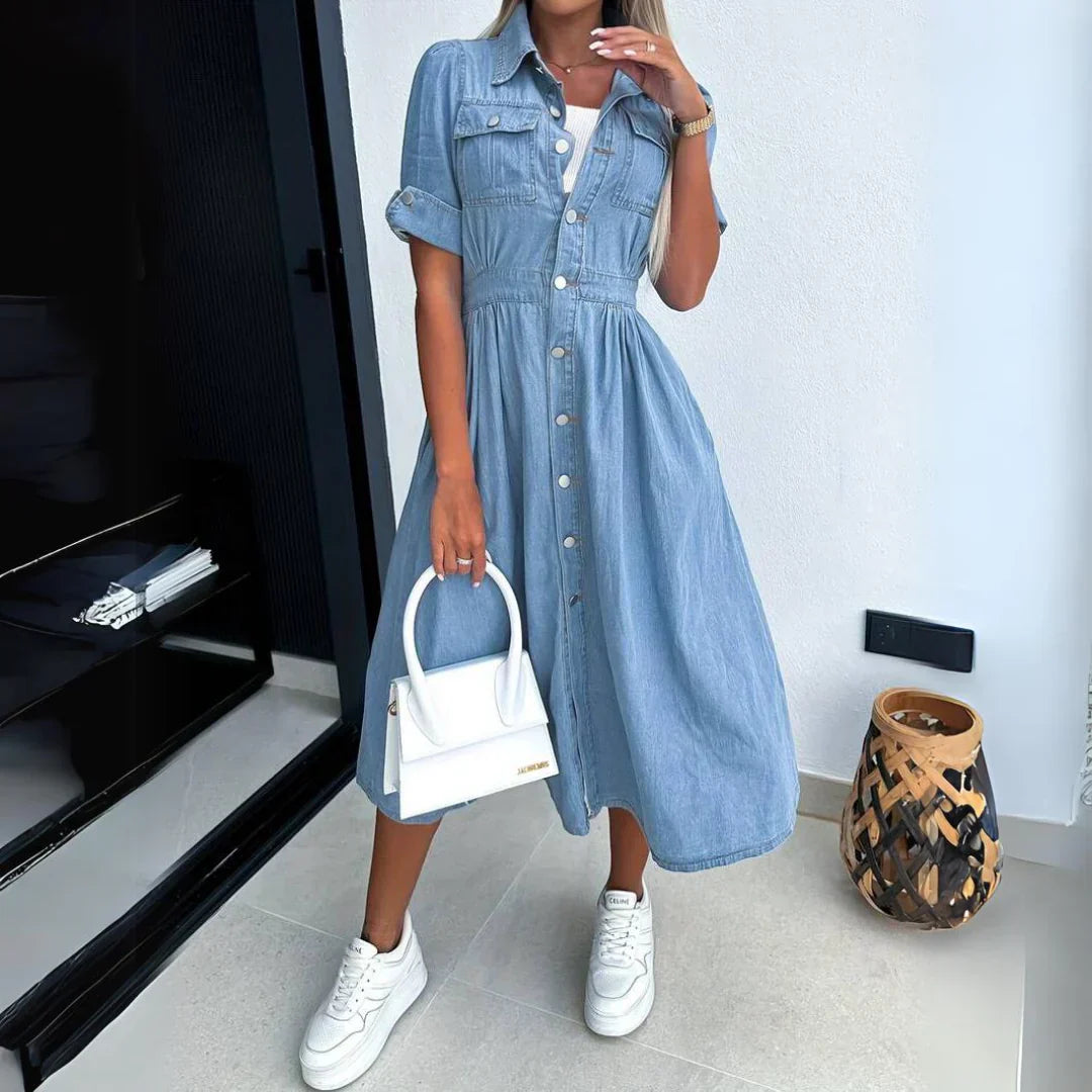Joanna – Softly Elegant Midi Dress