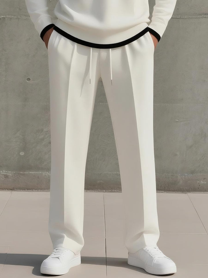 Men’s Collared Knit Set | Long-Sleeve Polo Top & Trousers | Smart Casual Outfit Canada
