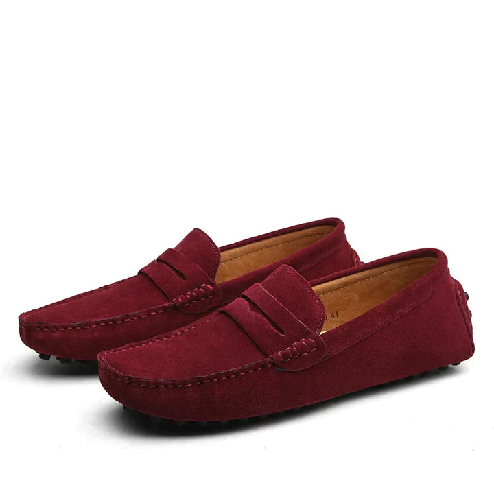 Men’s Suede Driver Loafers | Cushioned Insole | Classic Slip-On Moc Style