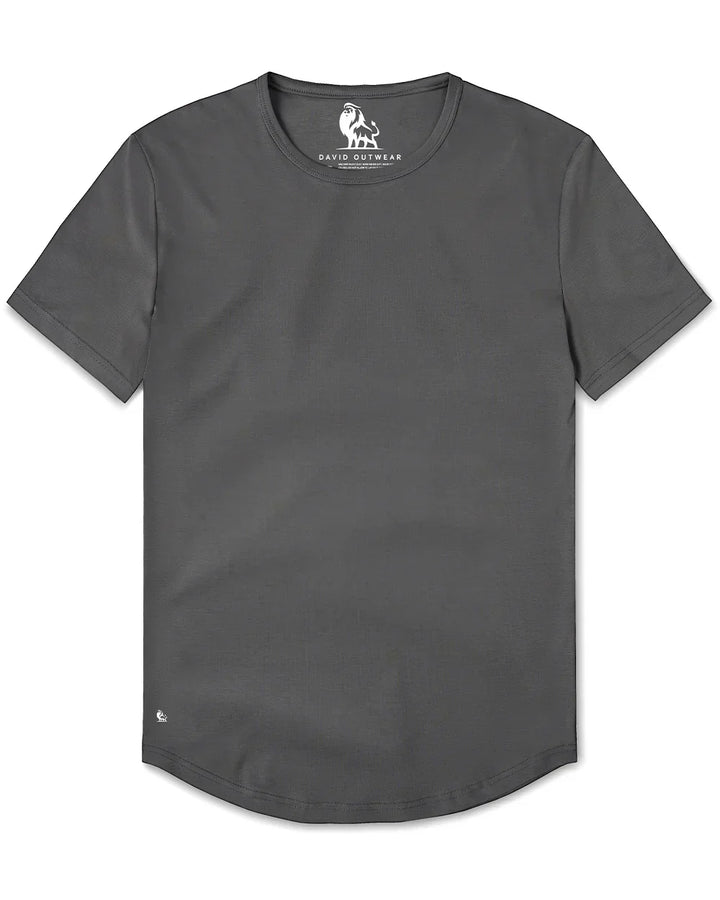 Men’s Premium Curved Hem T-Shirt | Soft Cotton Stretch | Tailored Fit Tee