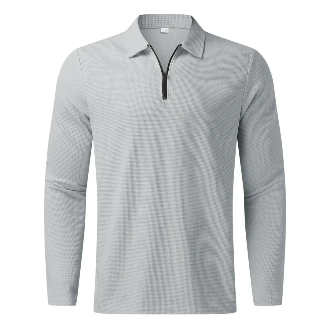 Men’s Waffle Knit Lounge Set | Zip Collar Pullover & Jogger Pants