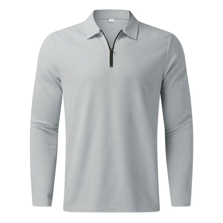 Men’s Waffle Knit Lounge Set | Zip Collar Pullover & Jogger Pants