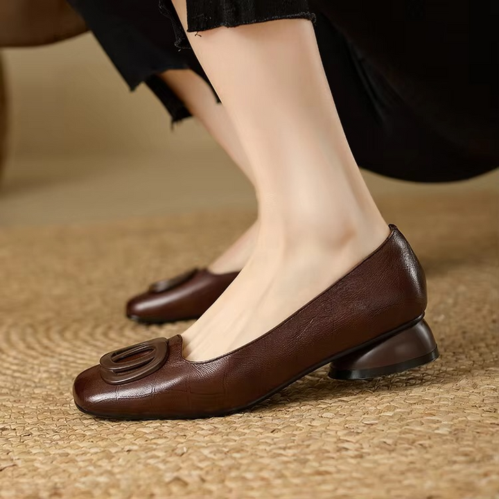 Sophia| Leather Comfort Mary Jane Flats