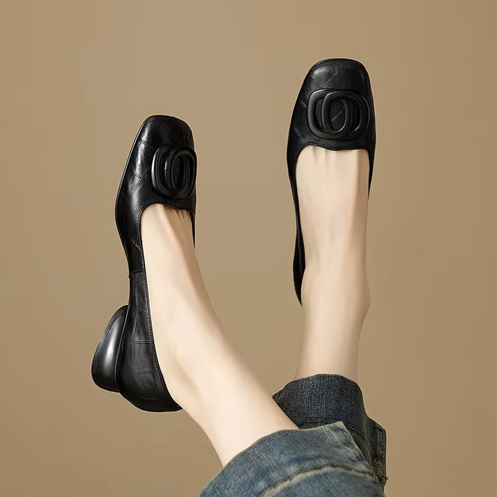Sophia| Leather Comfort Mary Jane Flats