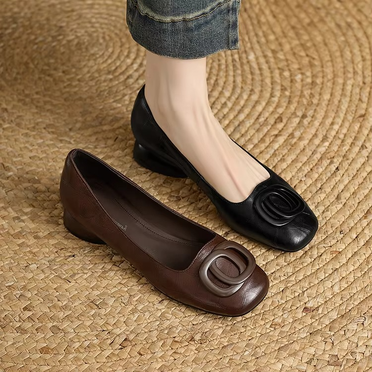 Sophia| Leather Comfort Mary Jane Flats