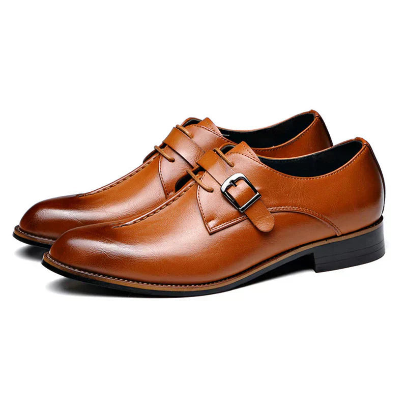 Men’s Double Monk Strap Dress Shoes | Polished Leather | Formal Slip-On Loafers