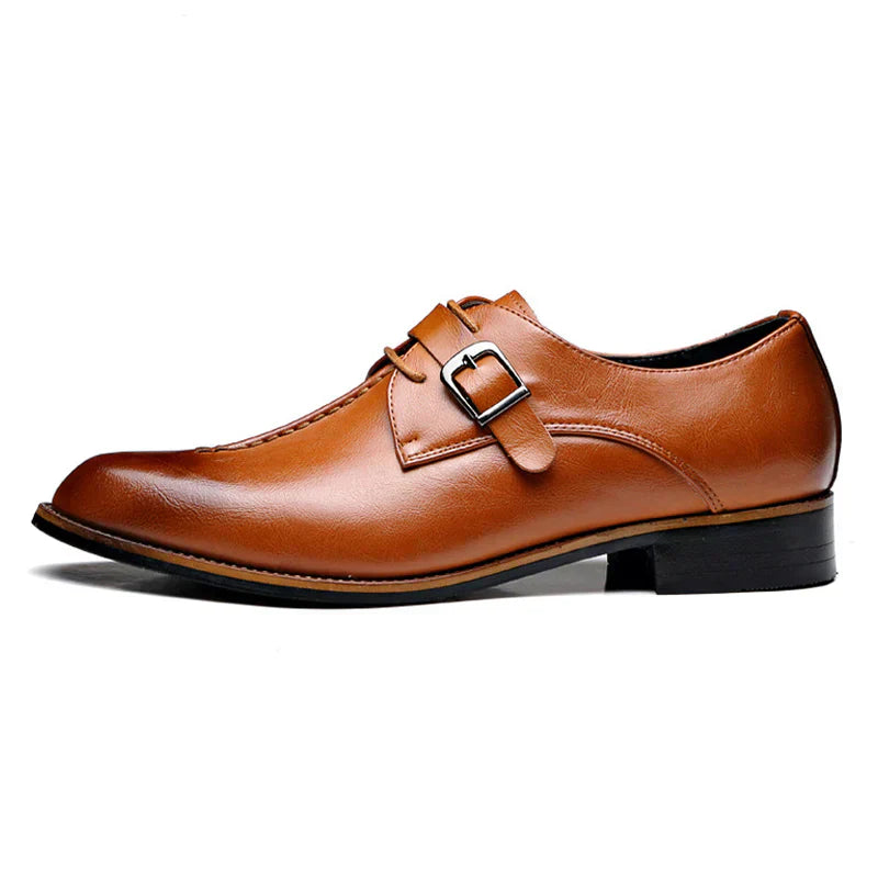 Men’s Double Monk Strap Dress Shoes | Polished Leather | Formal Slip-On Loafers
