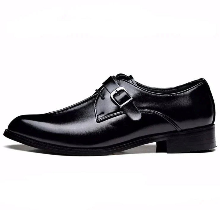 Men’s Double Monk Strap Dress Shoes | Polished Leather | Formal Slip-On Loafers