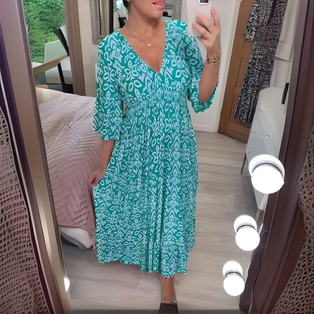 Ruby – Bold Boho Print Dress