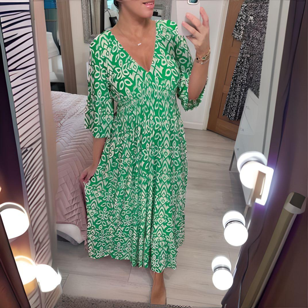 Ruby – Bold Boho Print Dress
