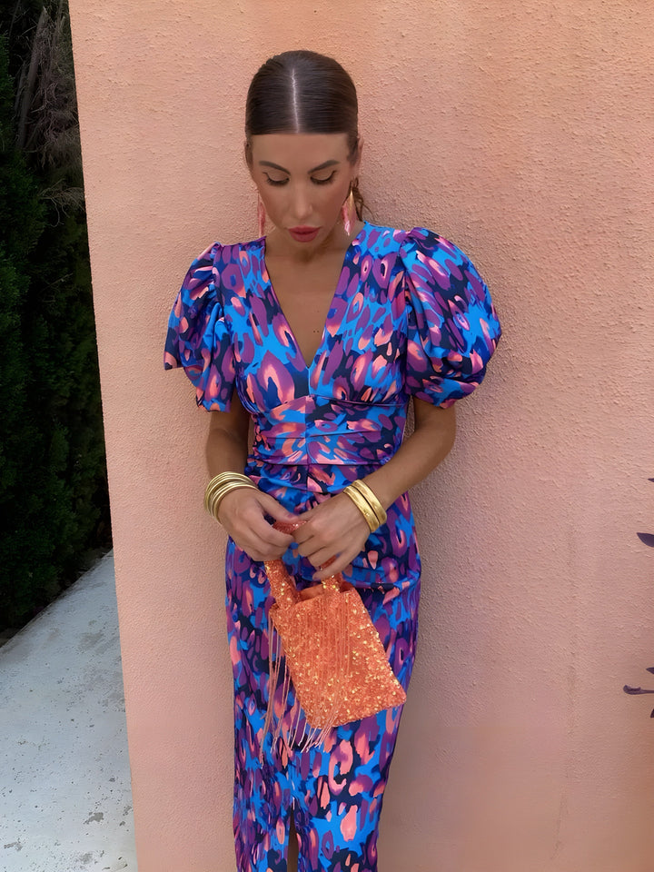 Zara – Bold and Colourful Midi Dress