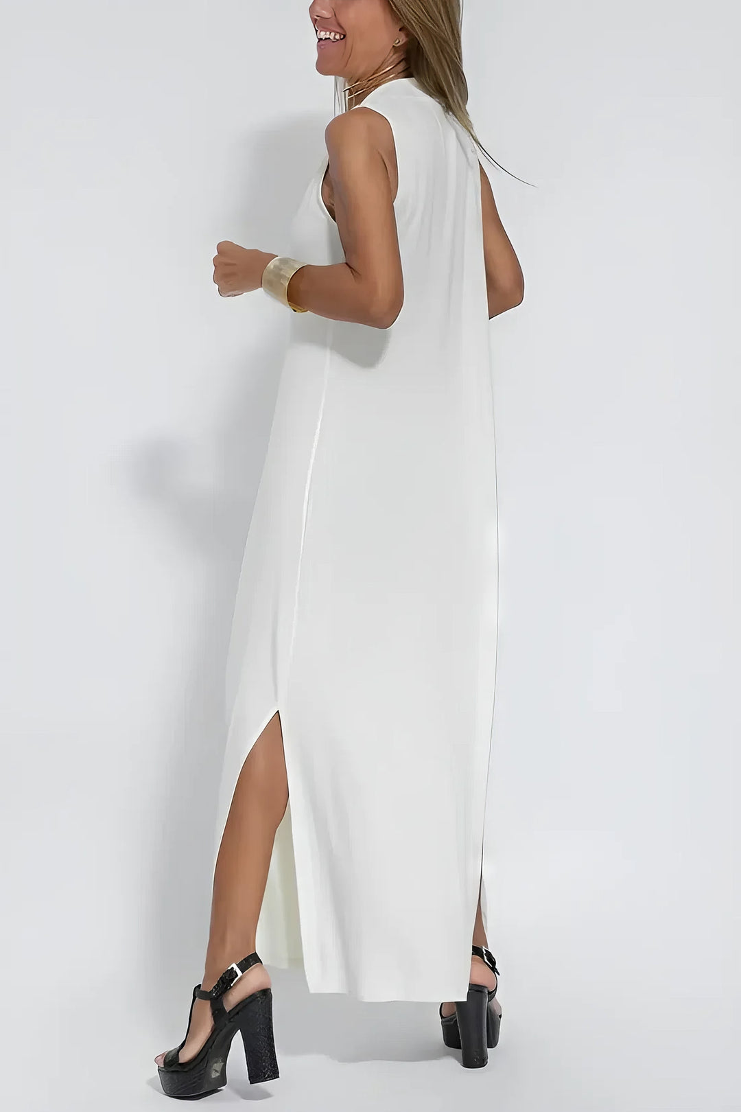 Clodagh – Sculpting Maxi Dress with Free Cardigan
